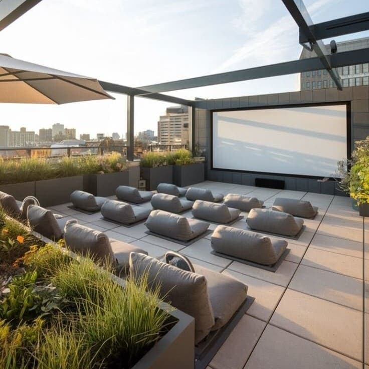 Manam Pearl amenity Outdoor Cinema - Jebel Ali Village, Dubai - by Manam Realty