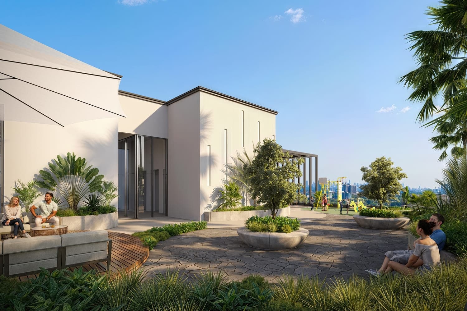 Manam Pearl amenity Rooftop Garden - Jebel Ali Village, Dubai - by Manam Realty