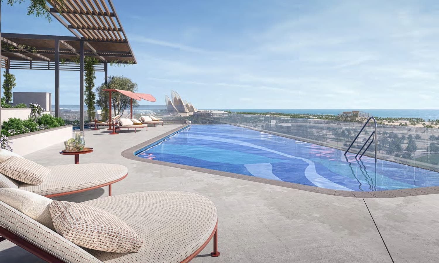 Manarat Living 2 amenity Rooftop Swimming Pool - Al Saadiyat island, Dubai - by ALDAR