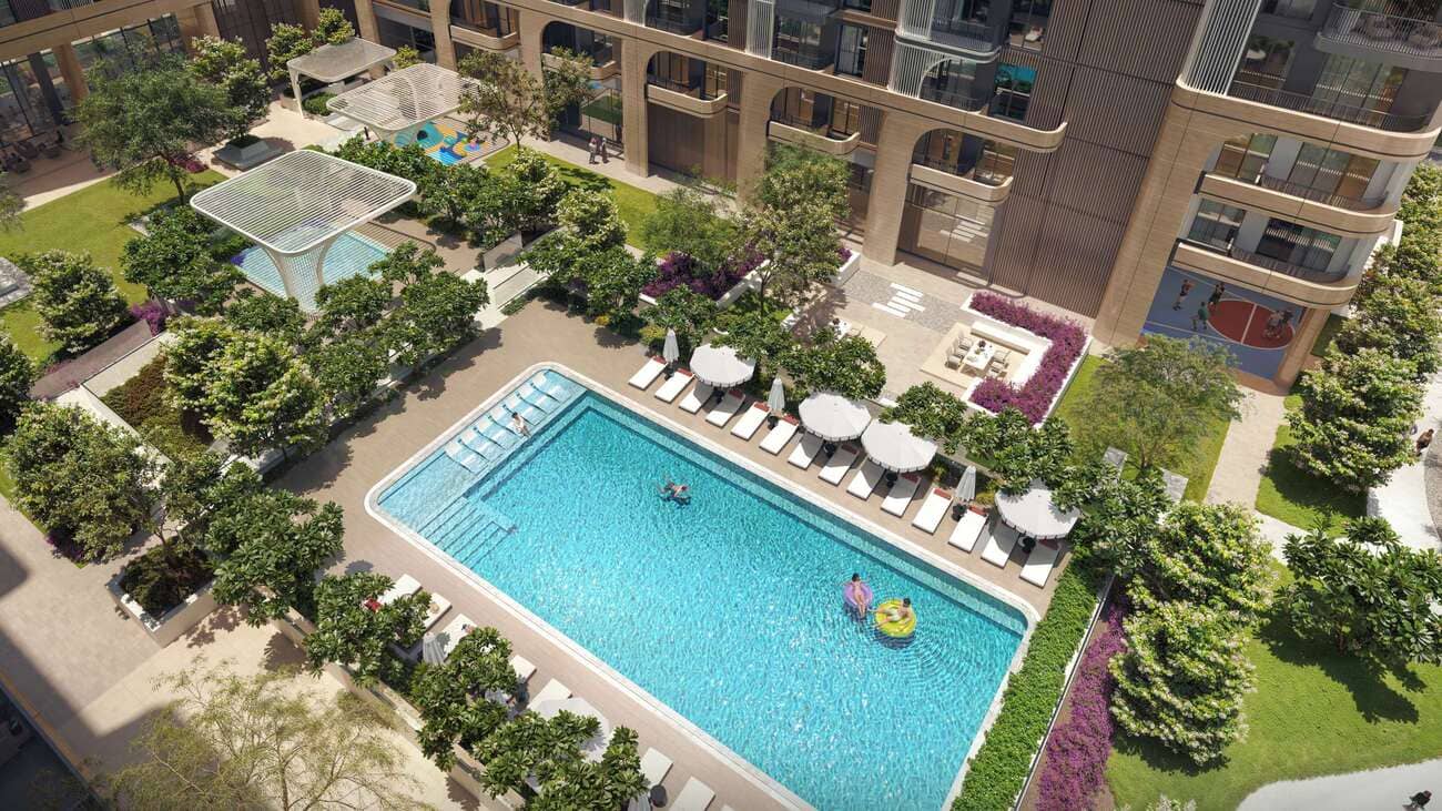 Manarat Living 3 amenity Pool - Al Saadiyat island, Dubai - by ALDAR