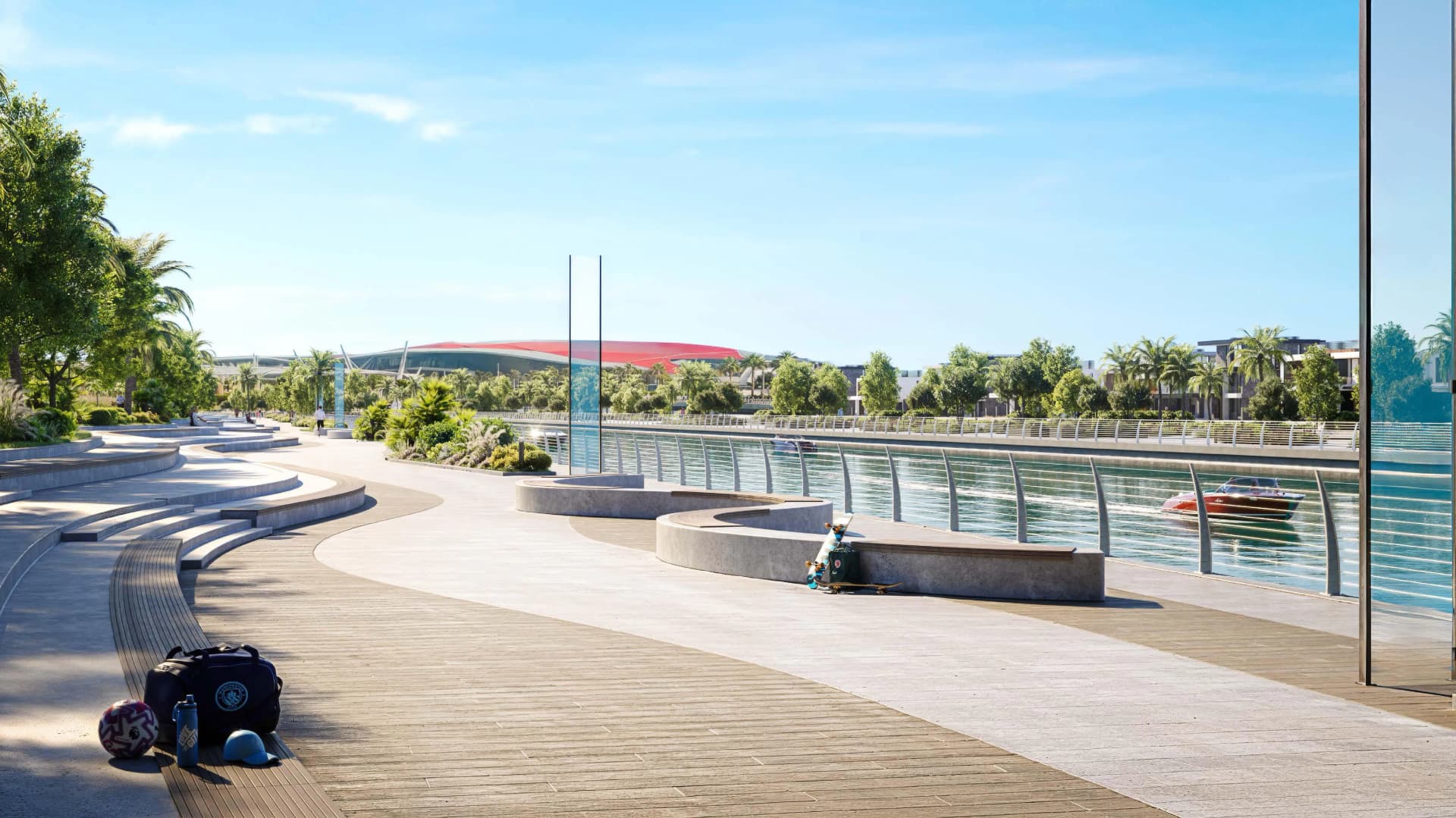 Manchester City Yas Residences by Ohana amenity Canal Promenade in Abu Dhabi, by Ohana Developments