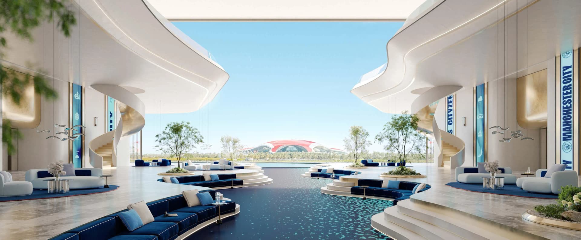 Manchester City Yas Residences by Ohana amenity Canal Sports Lounge in Abu Dhabi, by Ohana Developments