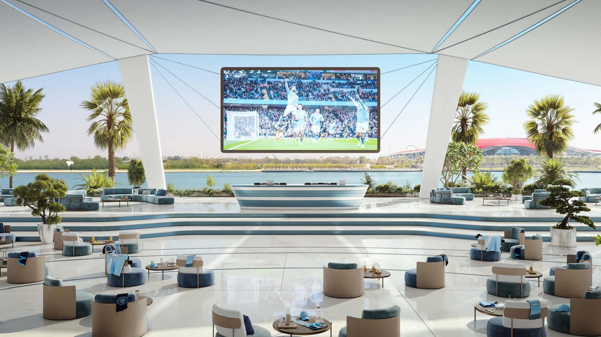 Manchester City Yas Residences by Ohana amenity Match Day Terrace in Abu Dhabi, by Ohana Developments