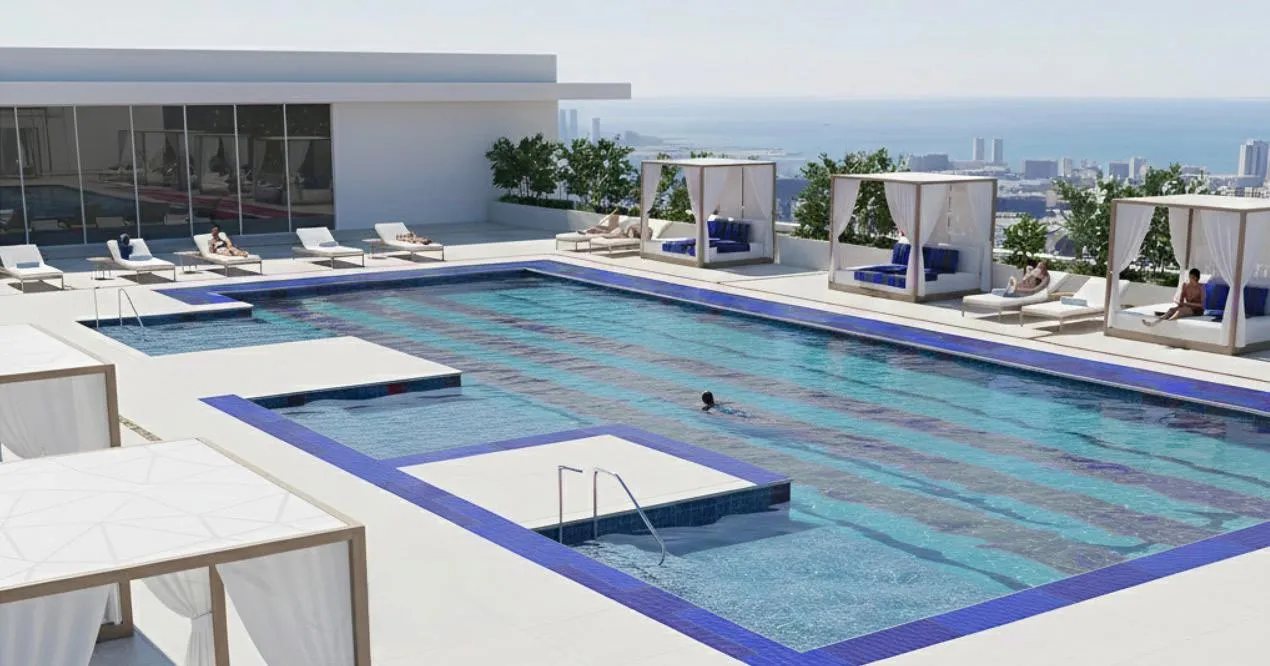 Manchester City Yas Residences by Ohana amenity Roof Top Pool - Abu Dhabi, Dubai - by Ohana Developments