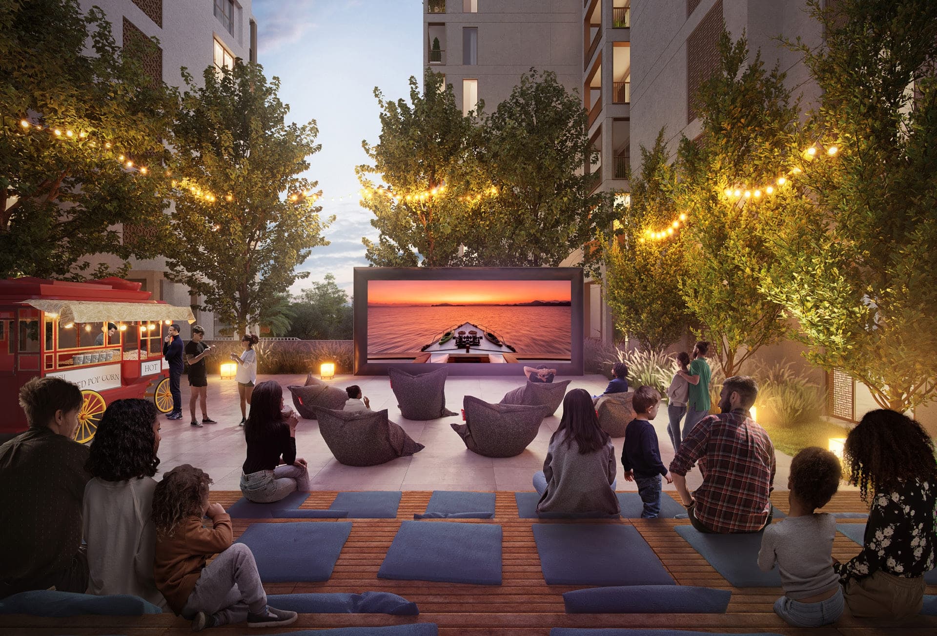 Mangrove amenity Outdoor Cinema - Dubai Creek Harbour, Dubai - by Emaar