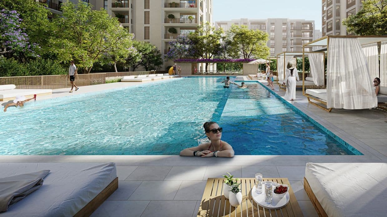 Mangrove amenity Swimming Pool - Dubai Creek Harbour, Dubai - by Emaar