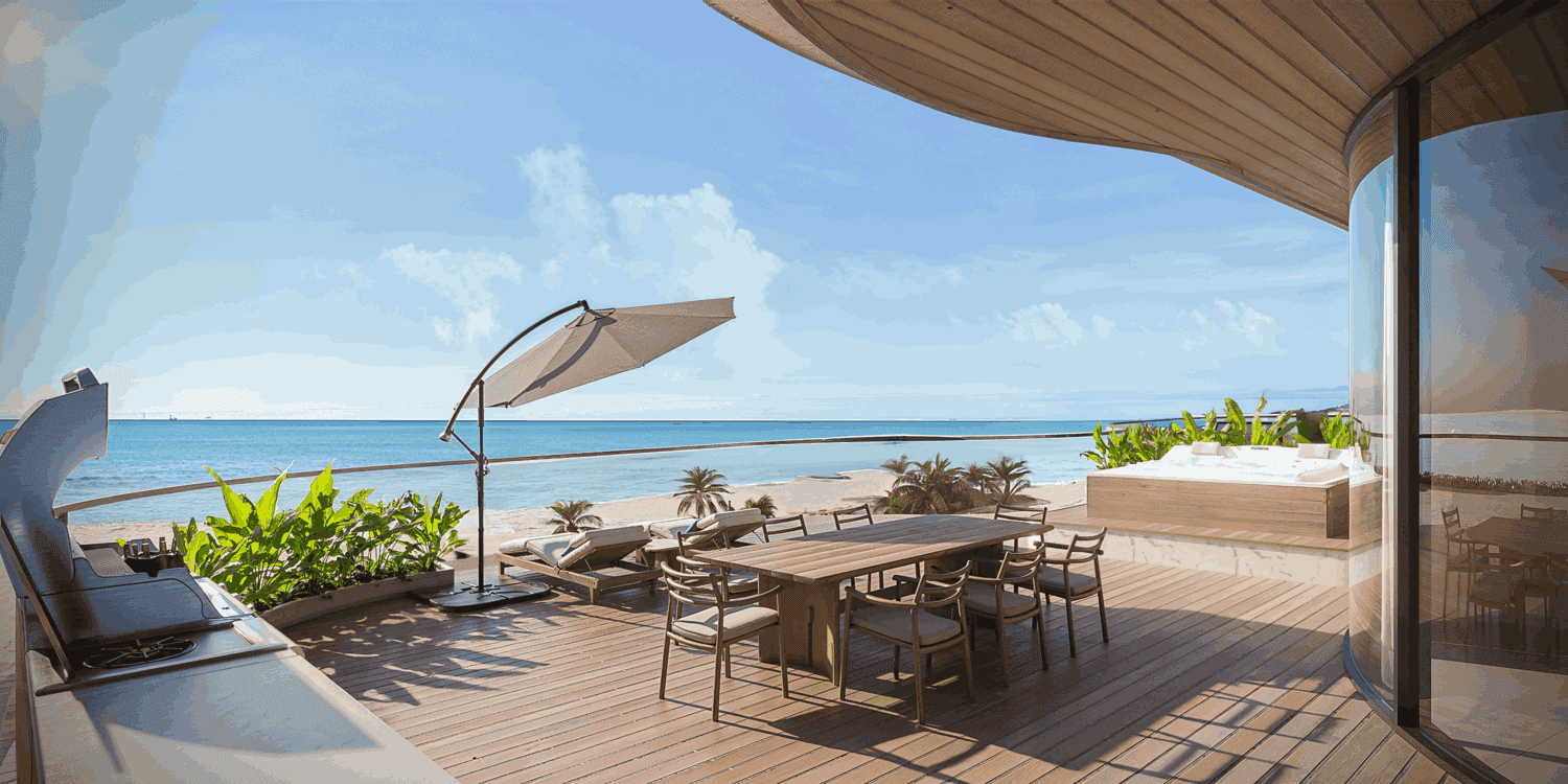 Manta Bay amenity Bbq Area - Al Marjan Island, Dubai - by Major Developments