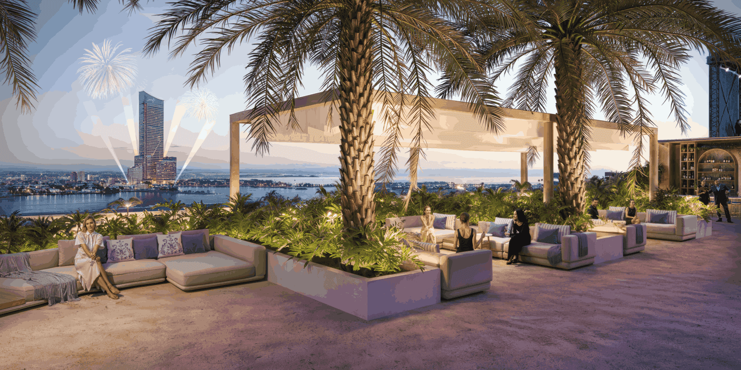 Manta Bay amenity Pool Bar - Al Marjan Island, Dubai - by Major Developments