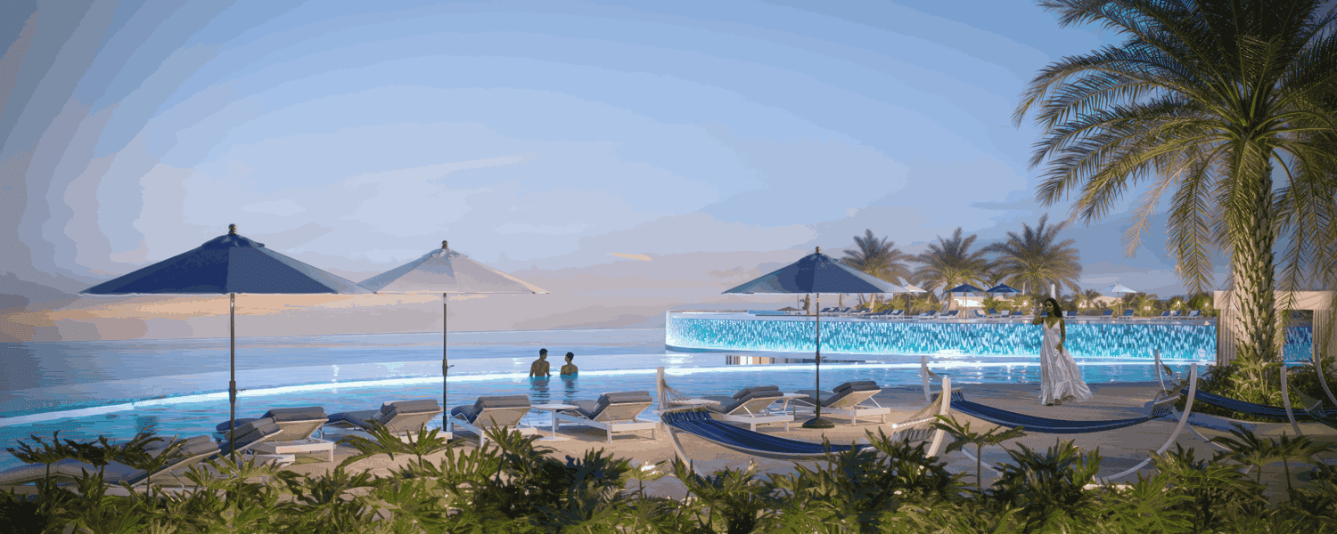 Manta Bay amenity Swimming Pool - Al Marjan Island, Dubai - by Major Developments