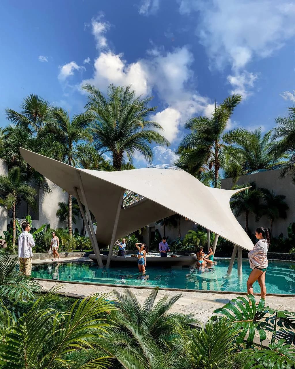 Manta Livin amenity Swimming Pool with Pool Bar - Badung, Dubai - by BIG BALI GROUP