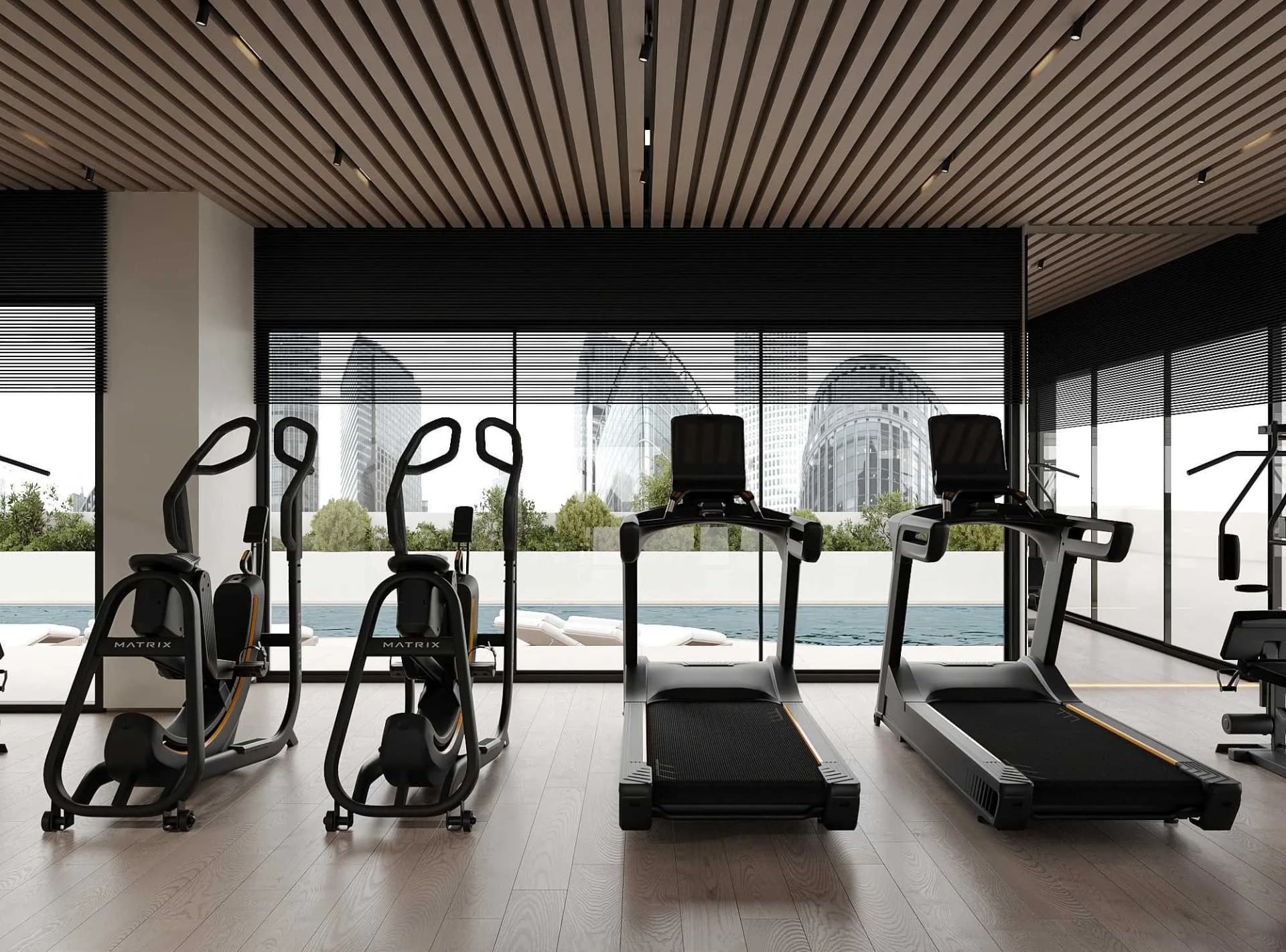 Marea Residences amenity Gym Studio in Palm Deira, Dubai, by Sharafi Development