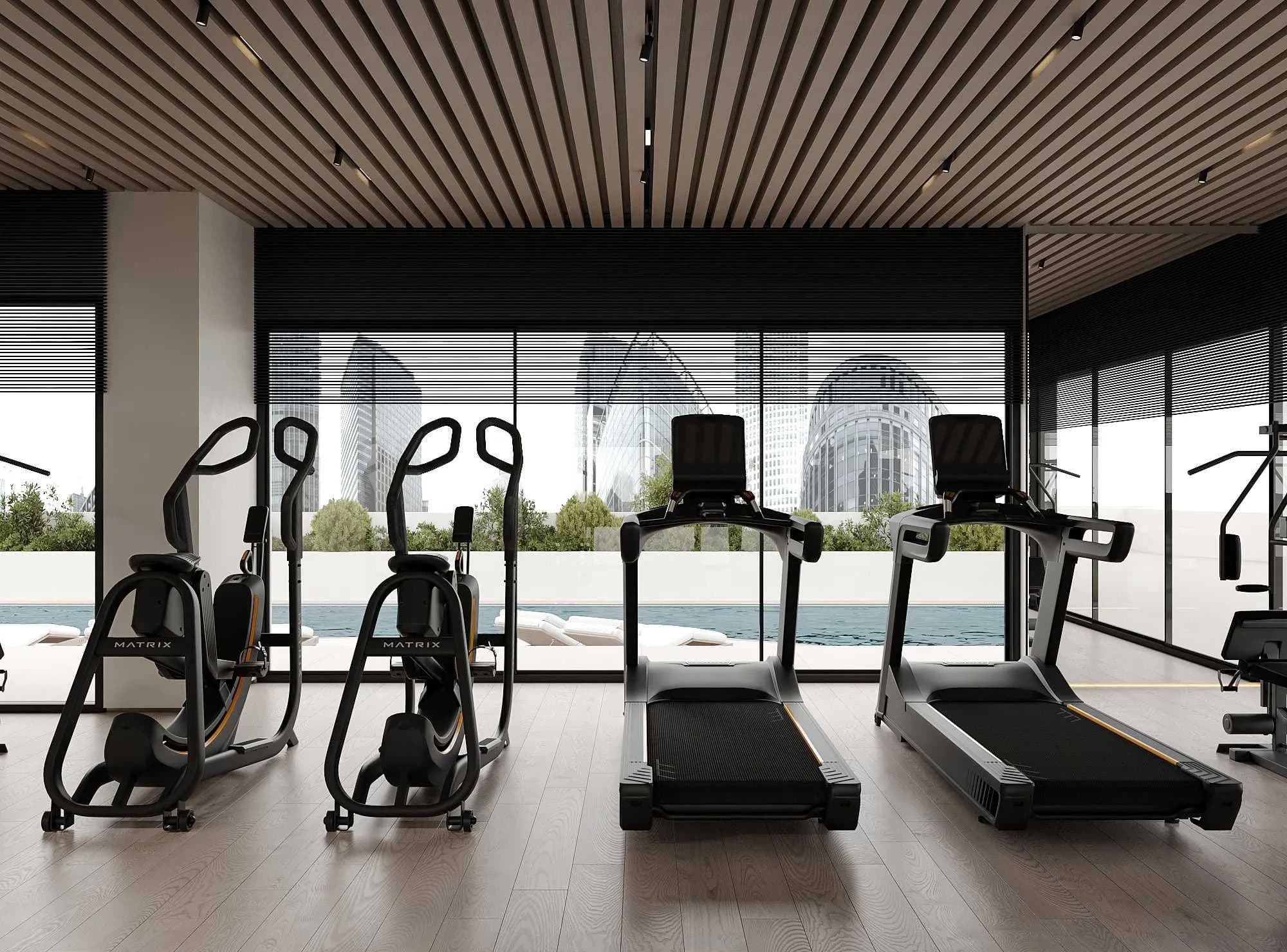 Marea Residences amenity Gym Studio - Palm Deira, Dubai - by Sharafi Development