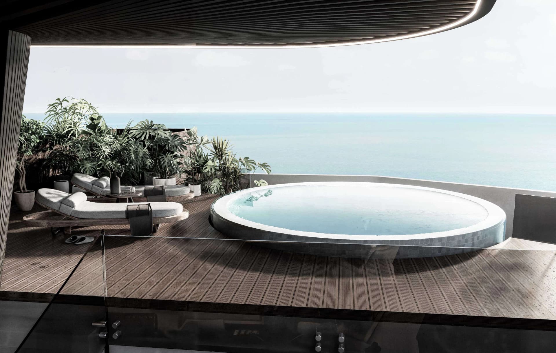 Marea Residences amenity Private Balconies & Jacuzzi in Palm Deira, Dubai, by Sharafi Development