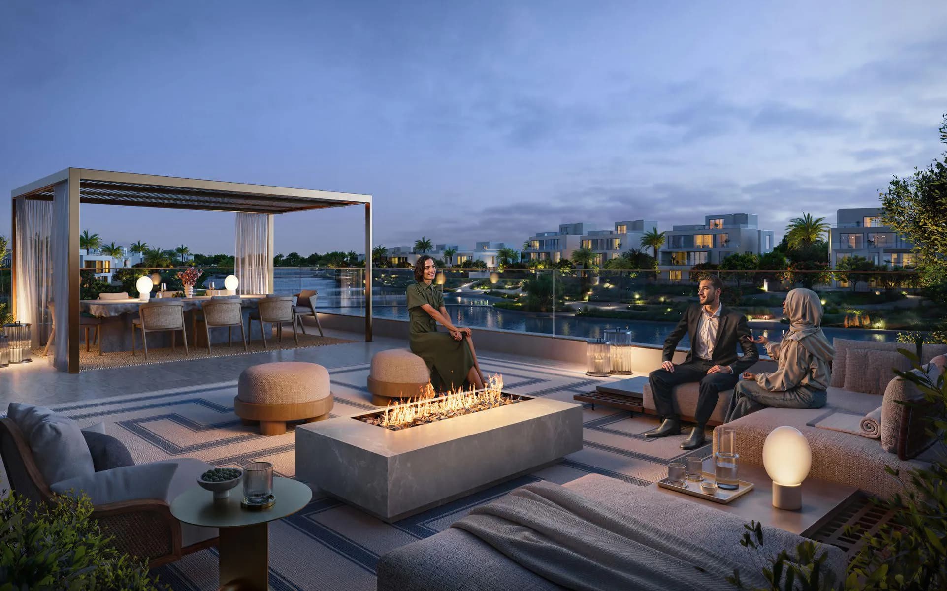 Mareva 1 and 2 The Oasis amenity Rooftop Terrace - Al Hebiah 5, Dubai - by Emaar