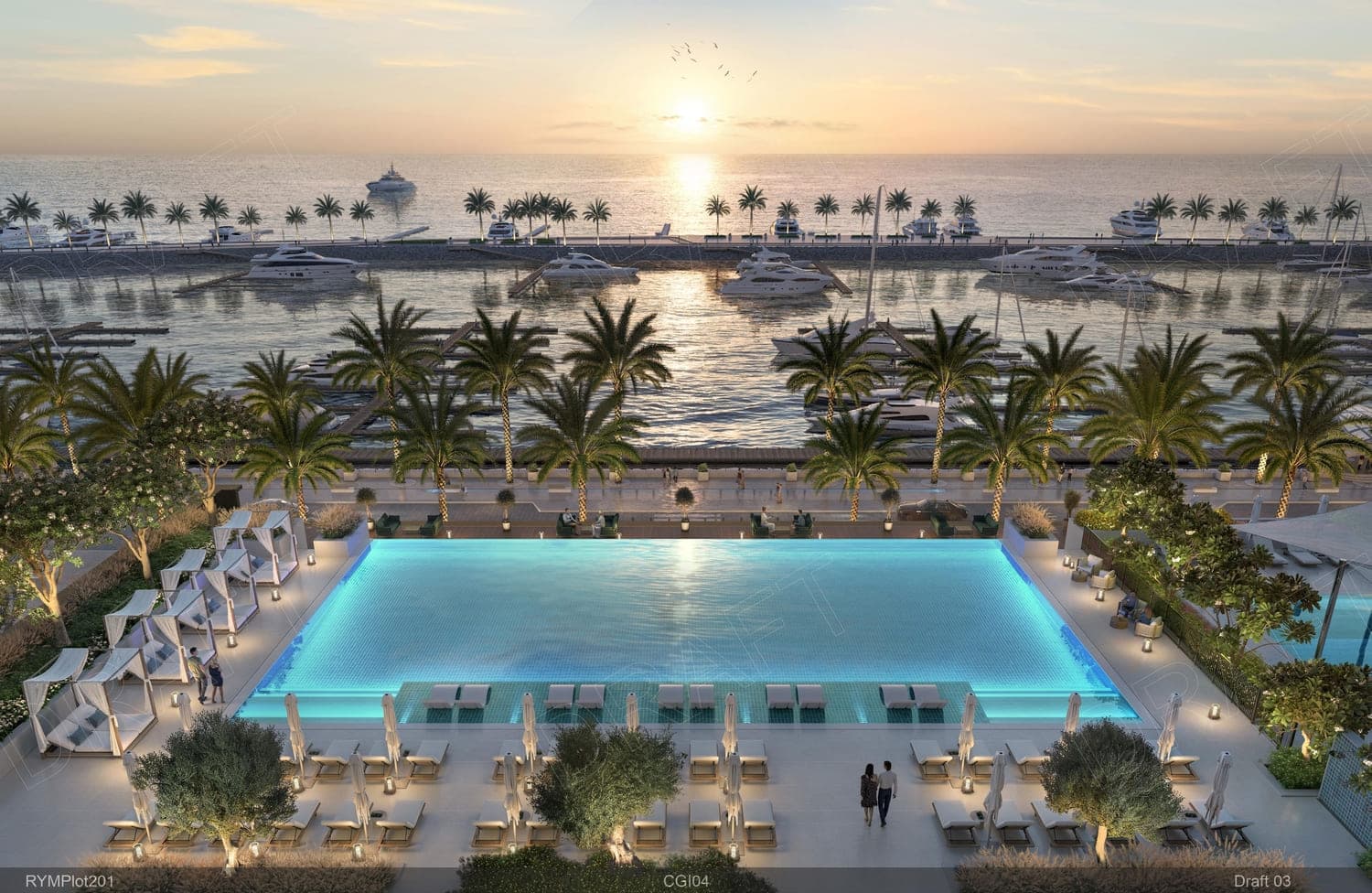 Marina Views amenity The Canal Swimming Pool - Mina Rashid, Dubai - by Emaar