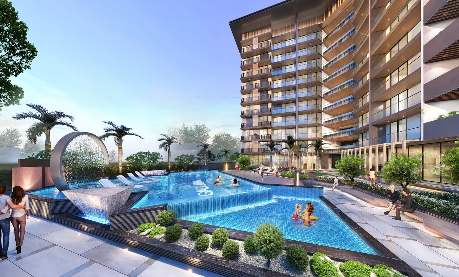 Marquis Galleria amenity Swimming Pool in Arjan, Dubai