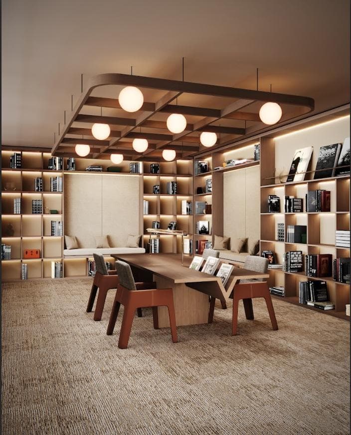 Marquis One amenity Business Center & Library - Arjan, Dubai - by Marquis