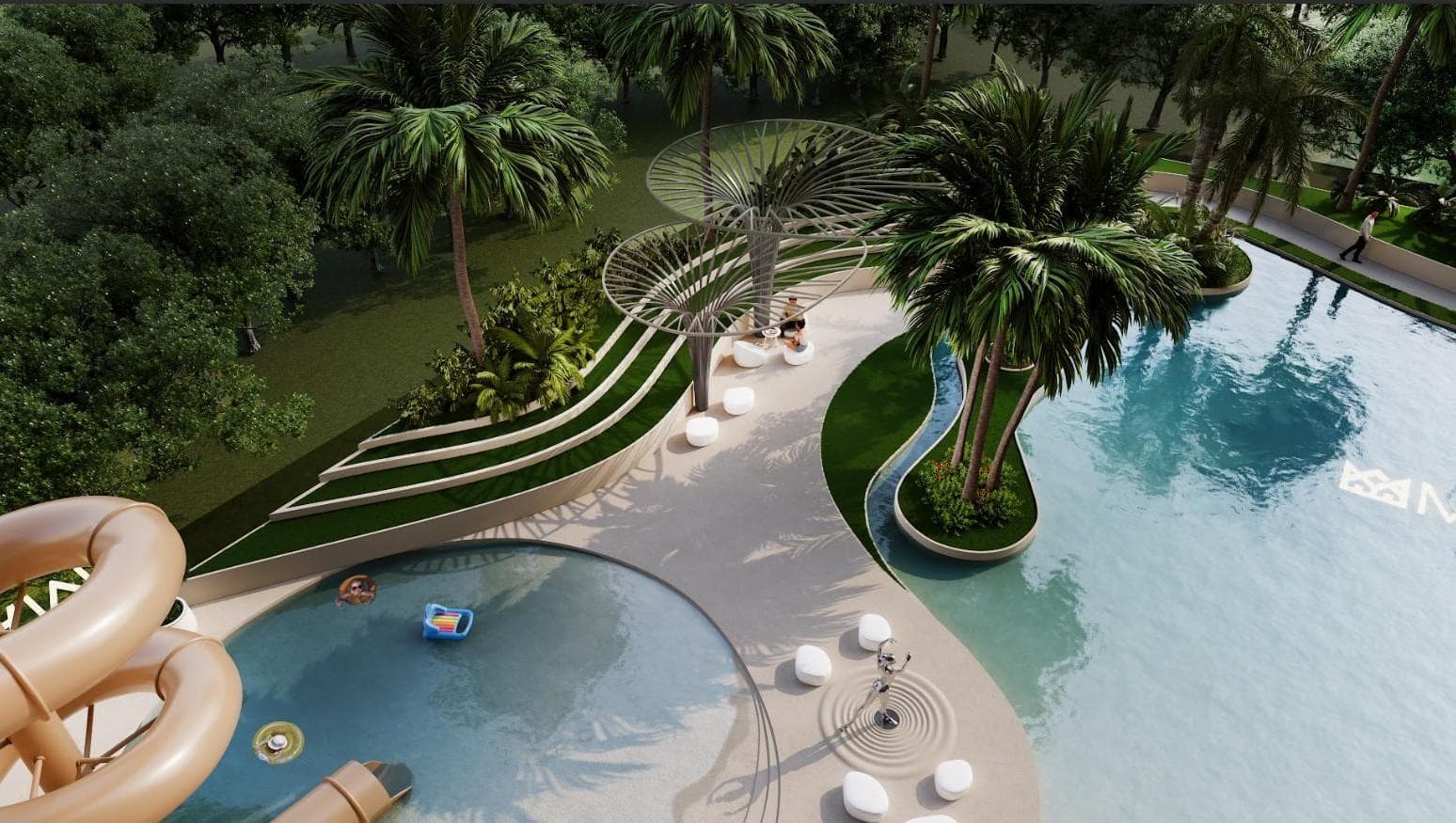 Marquis One amenity Swimming Pools - Arjan, Dubai - by Marquis