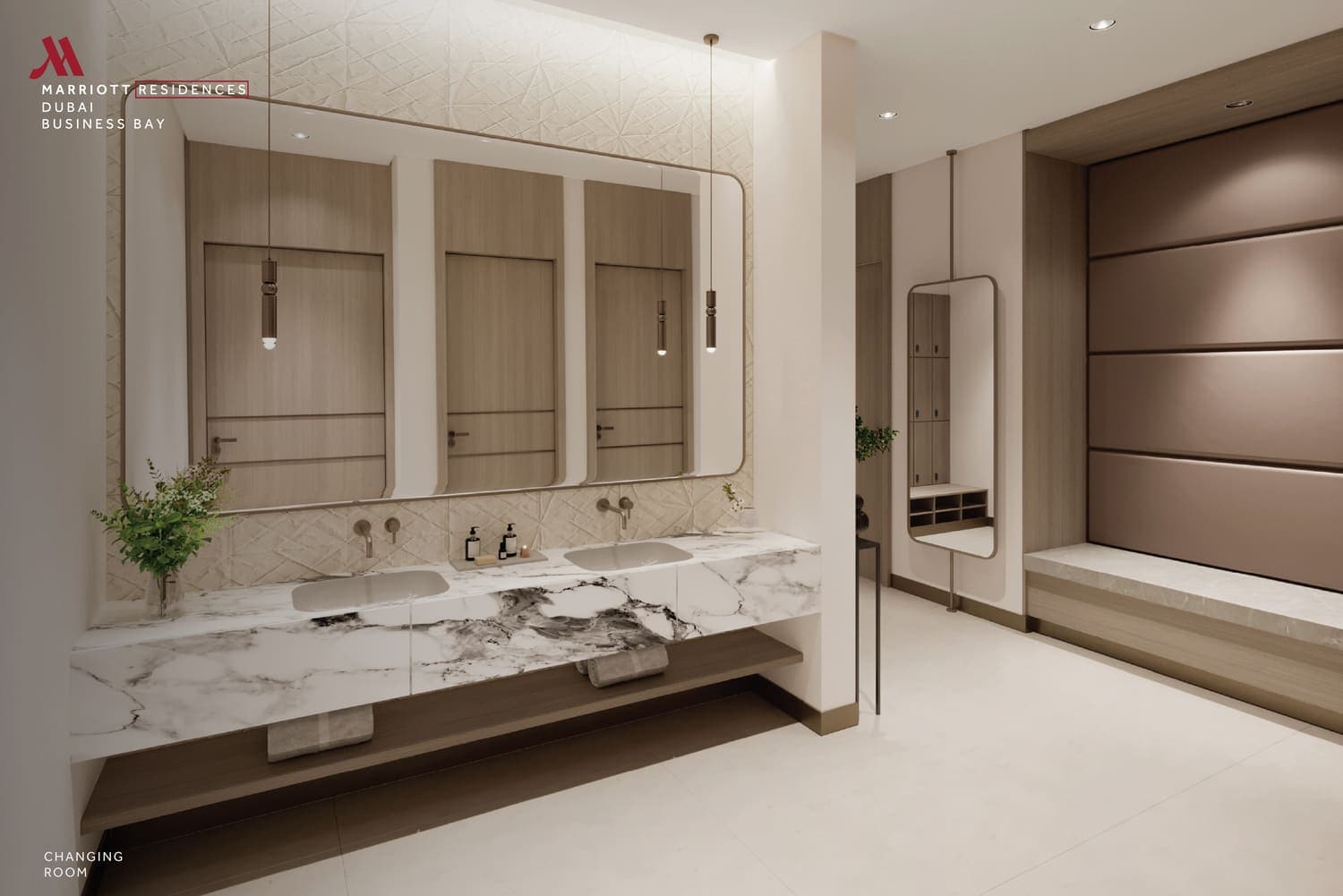 Marriott Residences amenity Changing Room in Business Bay, Dubai, by Fortune 5