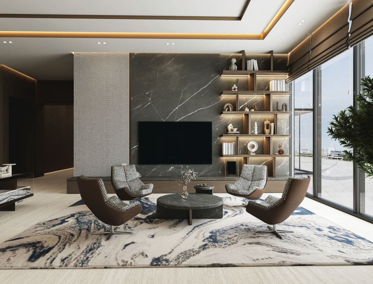 Marriott Residences Sheikh Zayed Road amenity Relaxing Lounge Area in Al Barsha, Dubai, by API
