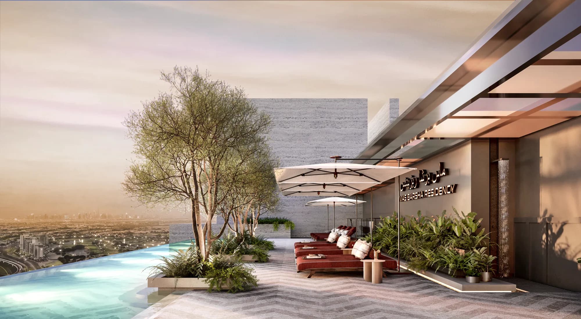 Mas Barsha Residency amenity Infinity Swimming Pool - Dubai, Dubai - by Revi Realty