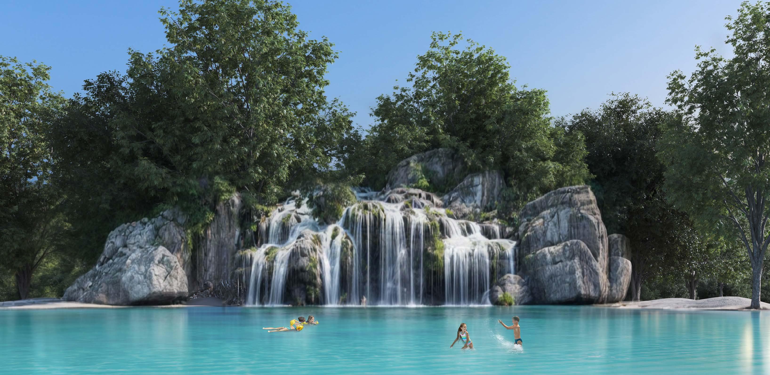 Masaar 2 Anber amenity Swimmable Forest Lagoon With Waterfall - Al Rowdat Suburb, Dubai - by Arada