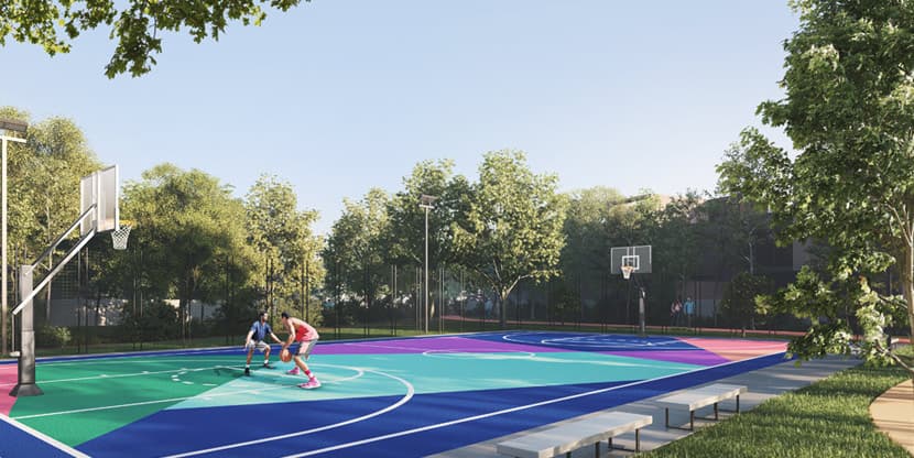 Masaar Azalea amenity Football Court in Tilal, Sharjah, by Arada