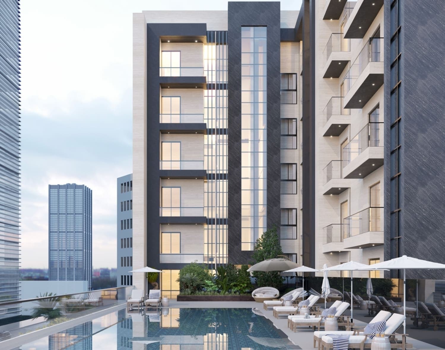 Maya 5 amenity Adult & Kids Swimming Pool in JVT (Jumeirah Village Triangle), Dubai, by London Gate