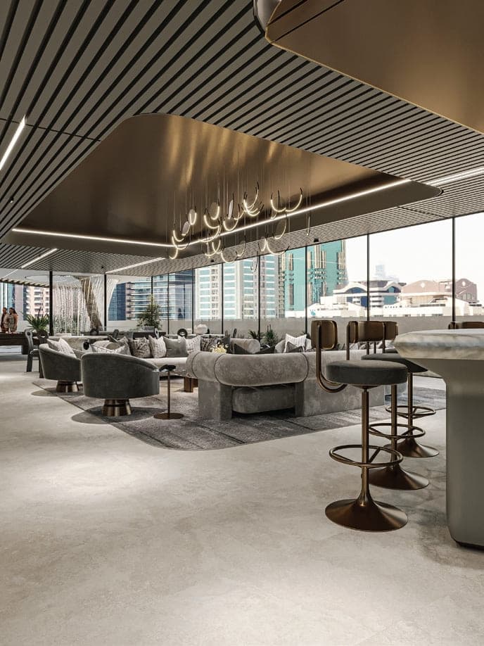 Mayfair Gardens amenity Lush Chic Bar Area - Al Satwa, Dubai - by Majid Developments
