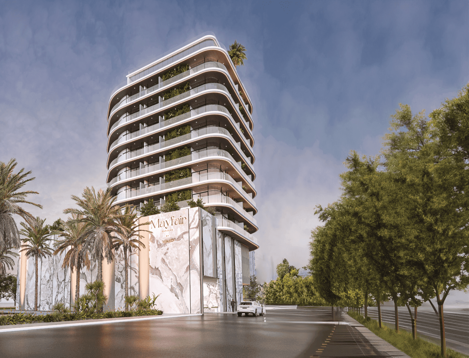 Mayfair Gardens exterior view - Al Satwa, Dubai - by Majid Developments