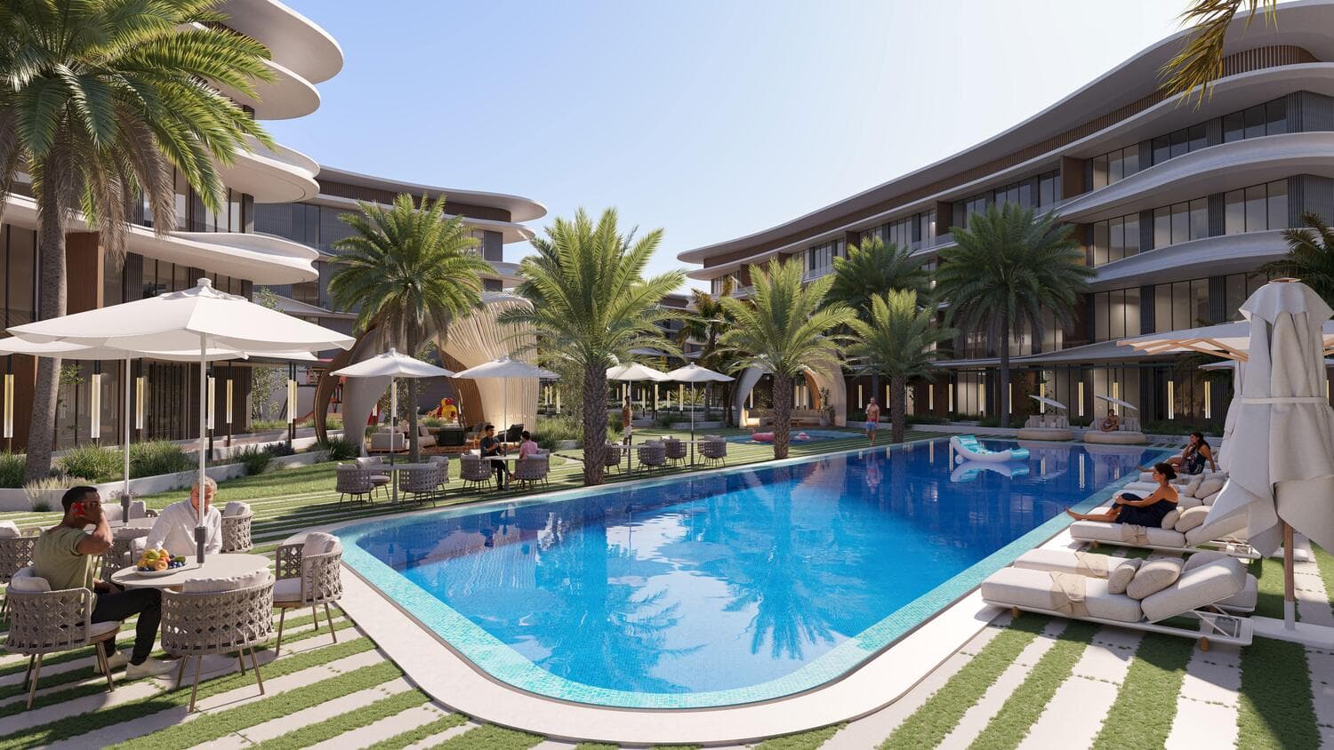 Mayfair Vista amenity Swimming Pool - Wadi Al Safa 7, Dubai - by Seven Mayfair Real Estate Development