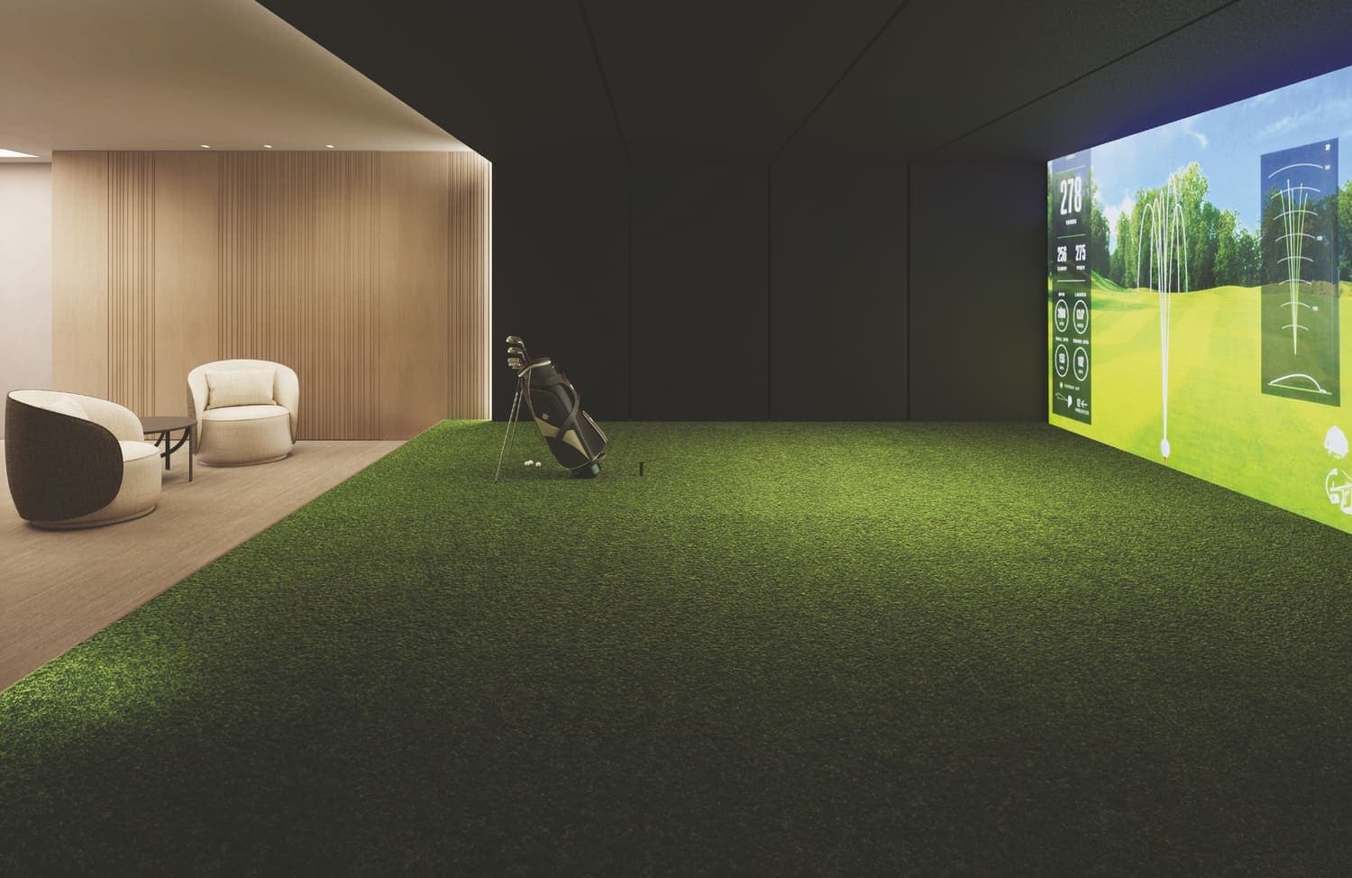 Me Do Re 2 amenity Golf Simulator - JLT (Jumeirah Lake Towers), Dubai - by Me Do Re Properties DMCC