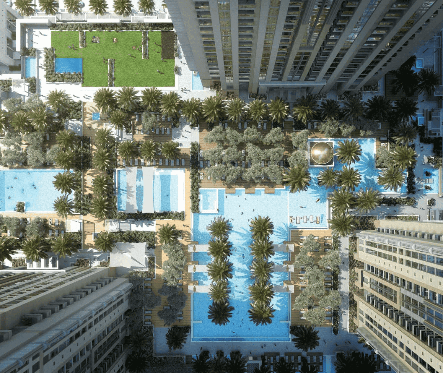 Meera Tower amenity Swimmimg Pool & Leisure Deck - Business Bay, Dubai - by Al Habtoor Group