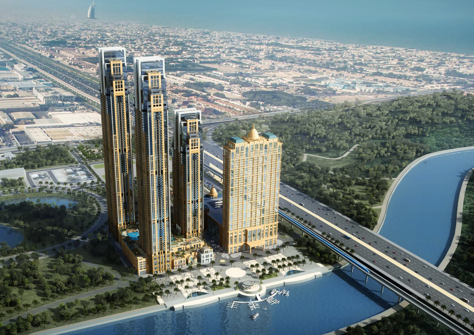 Meera Tower exterior view - Business Bay, Dubai - by Al Habtoor Group