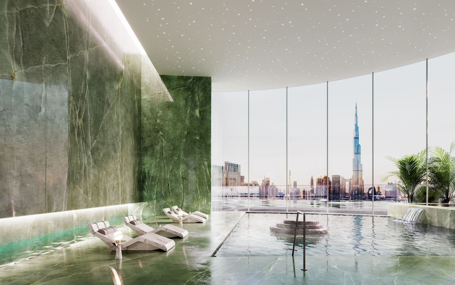Mercedes-Benz Places by Binghatti amenity Podium Pool - Downtown Dubai, Dubai - by Binghatti