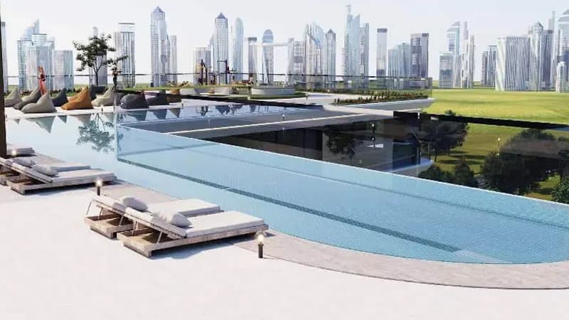 Miami II amenity Swimming Pool & Leisure Pool Deck - JVT (Jumeirah Village Triangle), Dubai - by Samana