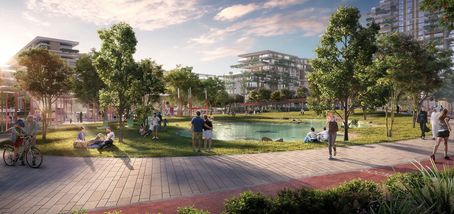 Midtown Mesk amenity Central Garden Walk in Dubai Production City, Dubai, by Deyaar