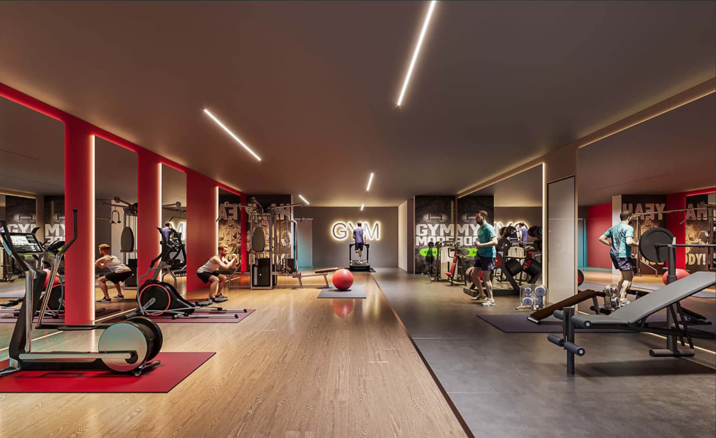 Milos amenity Gym in Dubailand Residence Complex, Dubai, by Karma Developers