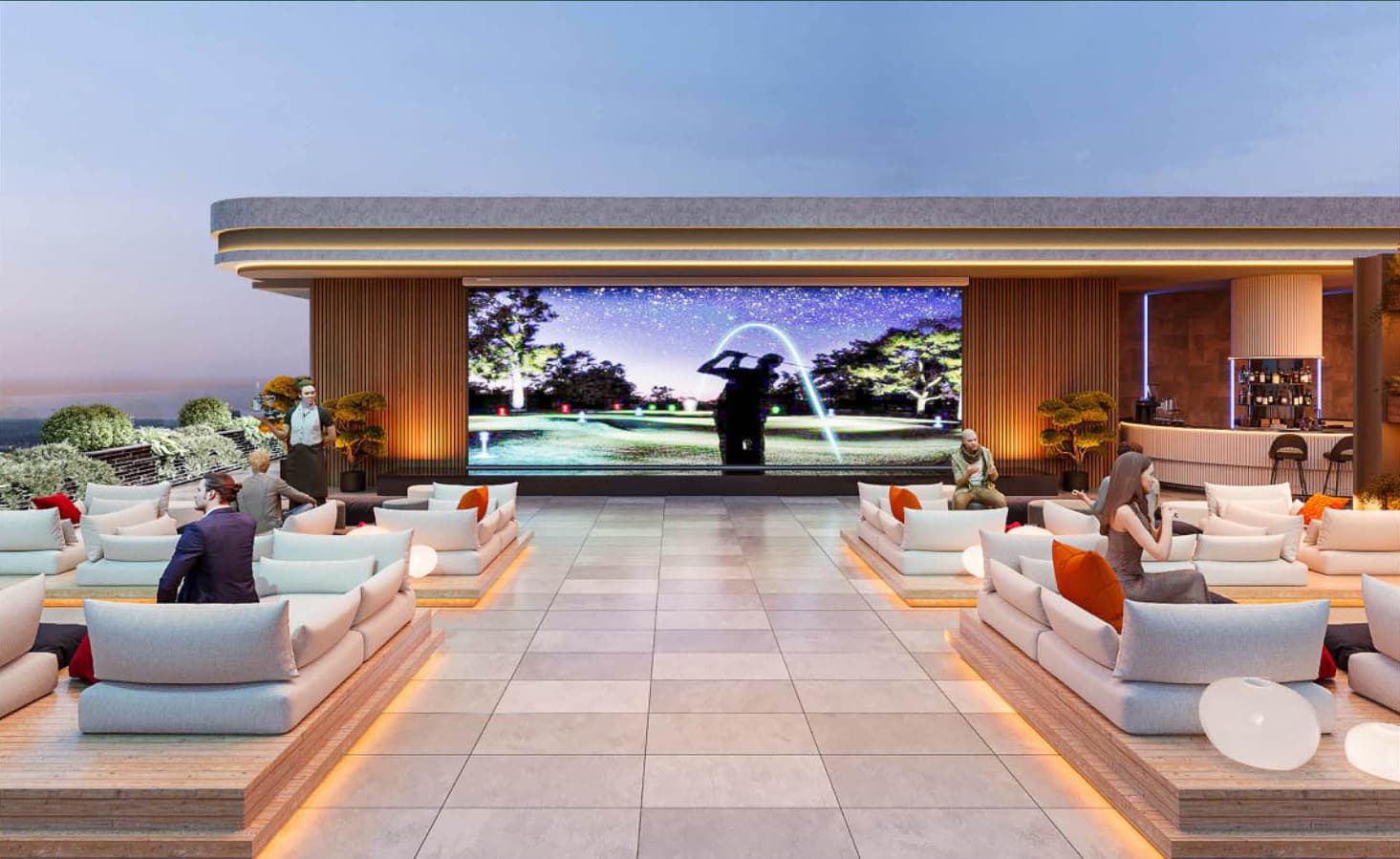 Milos amenity Outdoor Cinema - Dubailand Residence Complex, Dubai - by Karma Developers