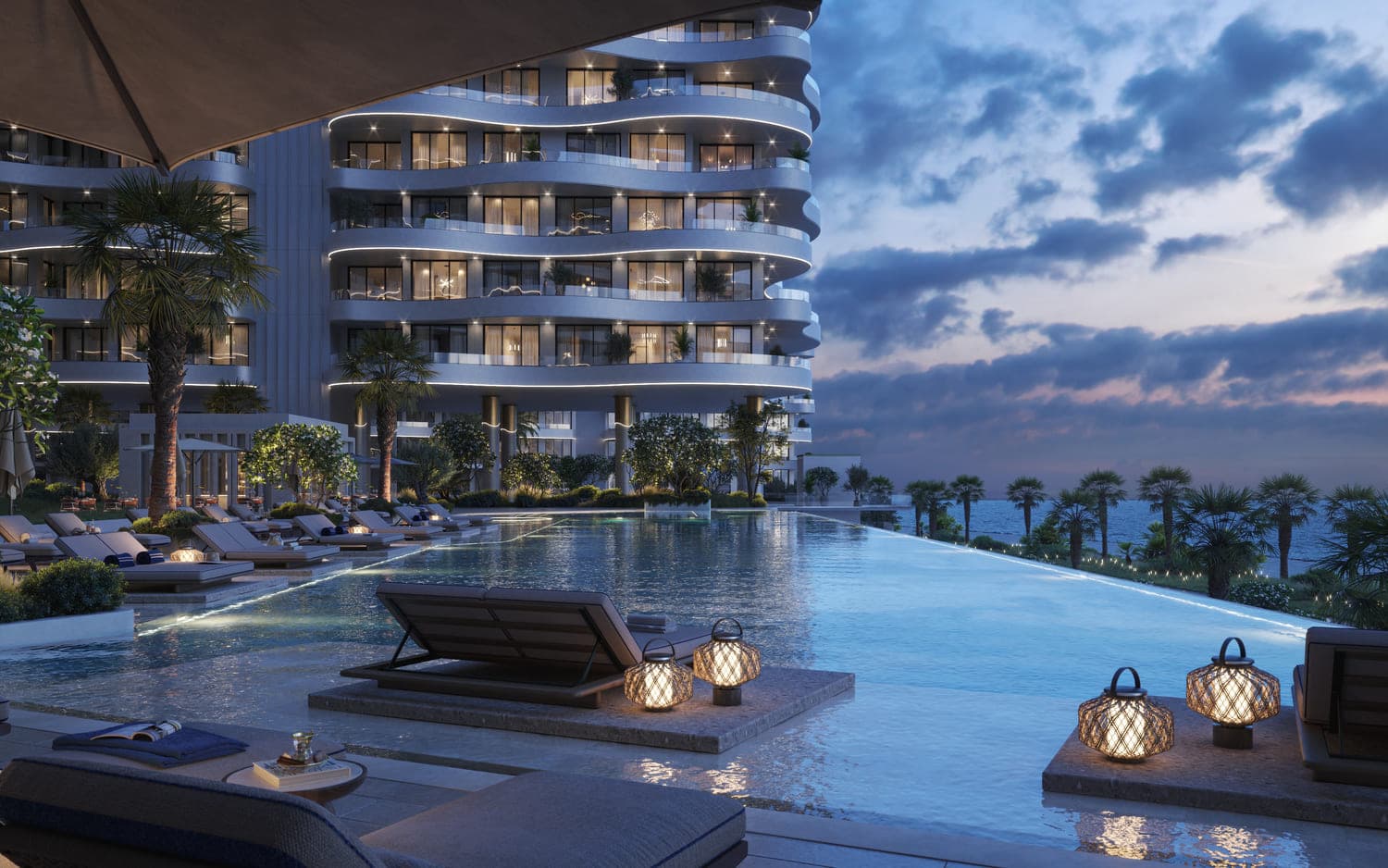 Miraggio Phases 1 and 2 amenity Infinity Pool - Al Marjan Island, Dubai - by Source Of Fate Properties