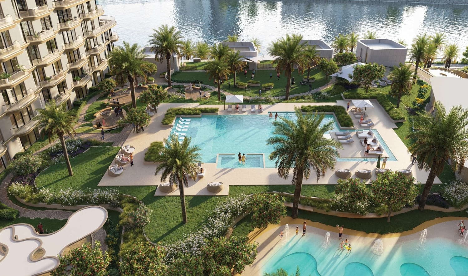 Mirasol II amenity Oasis Pool & Park - Mina Al Arab, Dubai - by RAK Properties