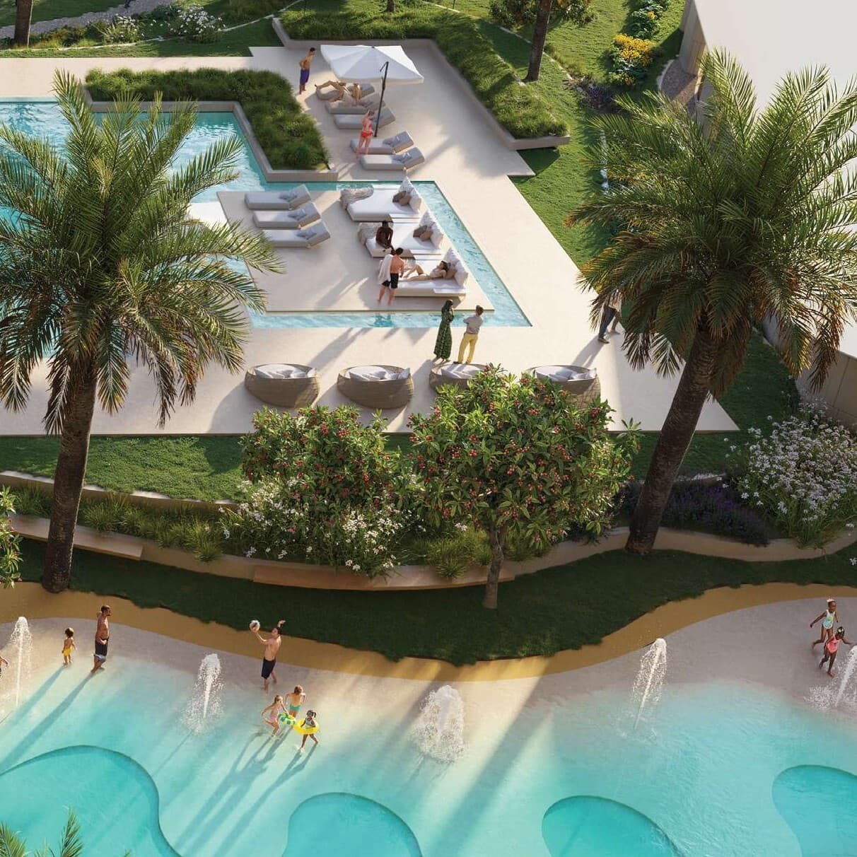 Mirasol II amenity Splash Pool - Mina Al Arab, Dubai - by RAK Properties