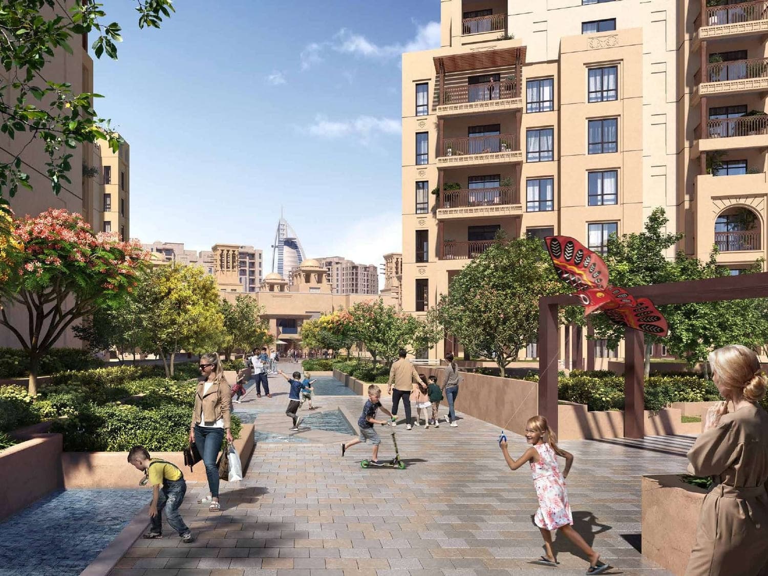 MJL Jadeel amenity Landscaped Walkways in MJL (Madinat Jumeirah Living), Dubai, by Meraas