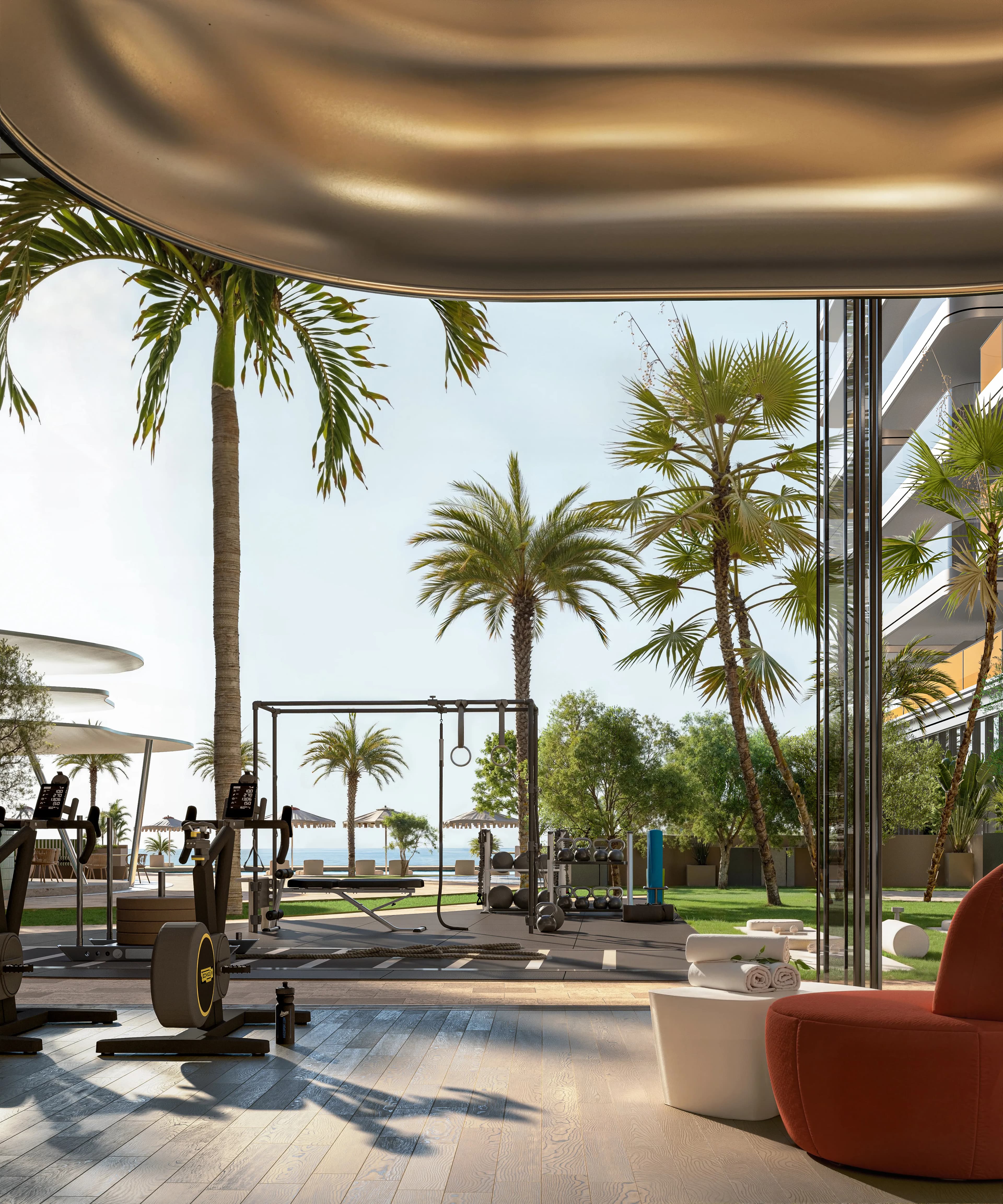 Mondrian Phases 1 and 2 amenity Gym Outdoor - Al Marjan Island, Dubai - by Elevate