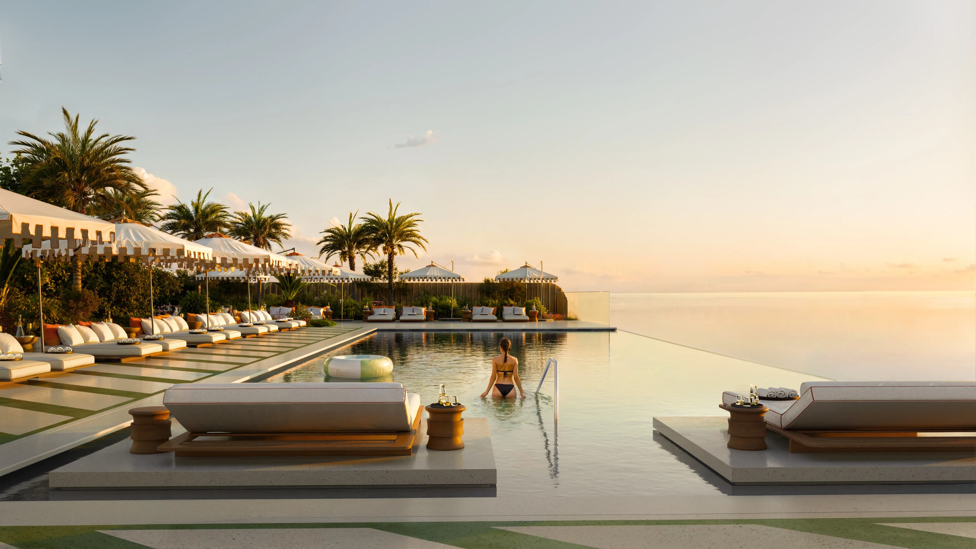 Mondrian Phases 1 and 2 amenity Pool - Al Marjan Island, Dubai - by Elevate
