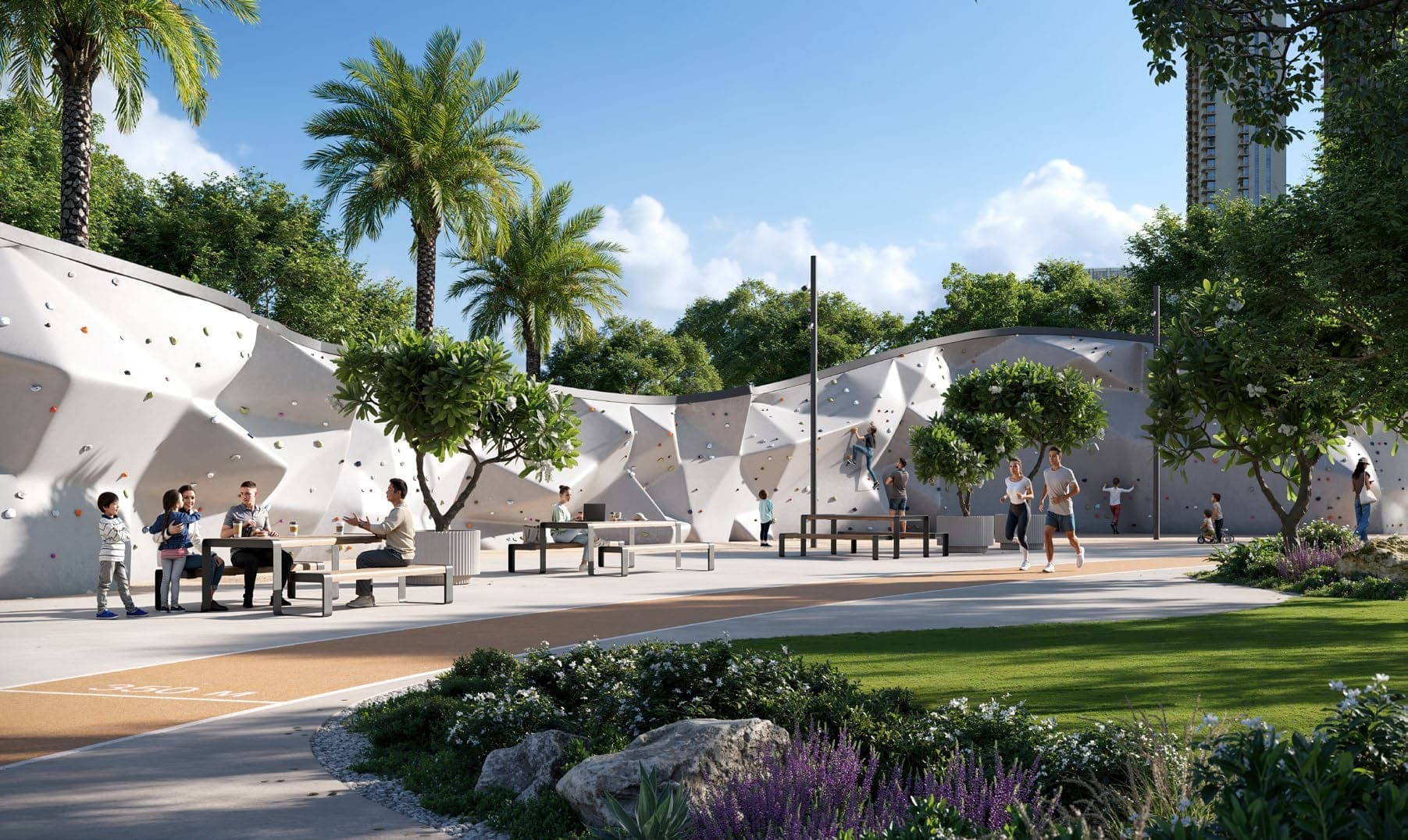 Montiva by Vida amenity Climbing Wall - Green Gate at Dubai Creek Harbour, Dubai - by Emaar