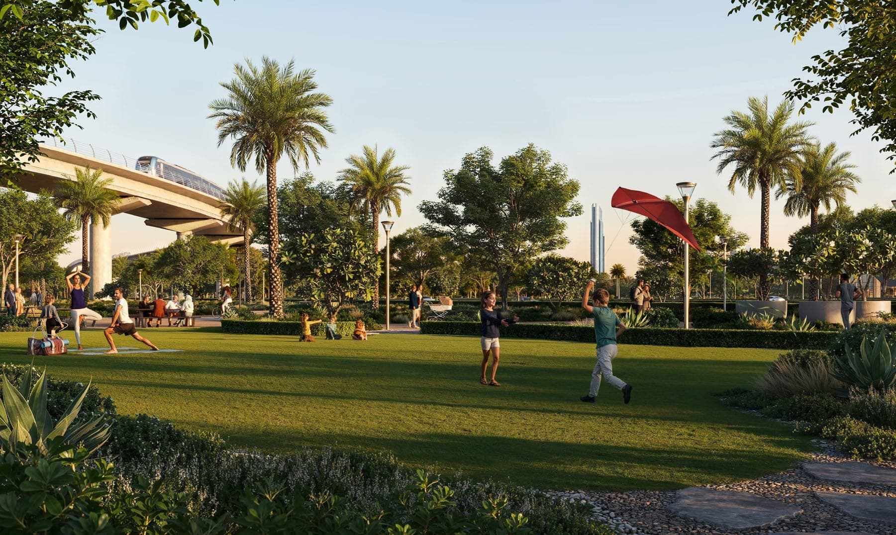 Montiva by Vida amenity Lawn & Bbq Areas - Green Gate at Dubai Creek Harbour, Dubai - by Emaar