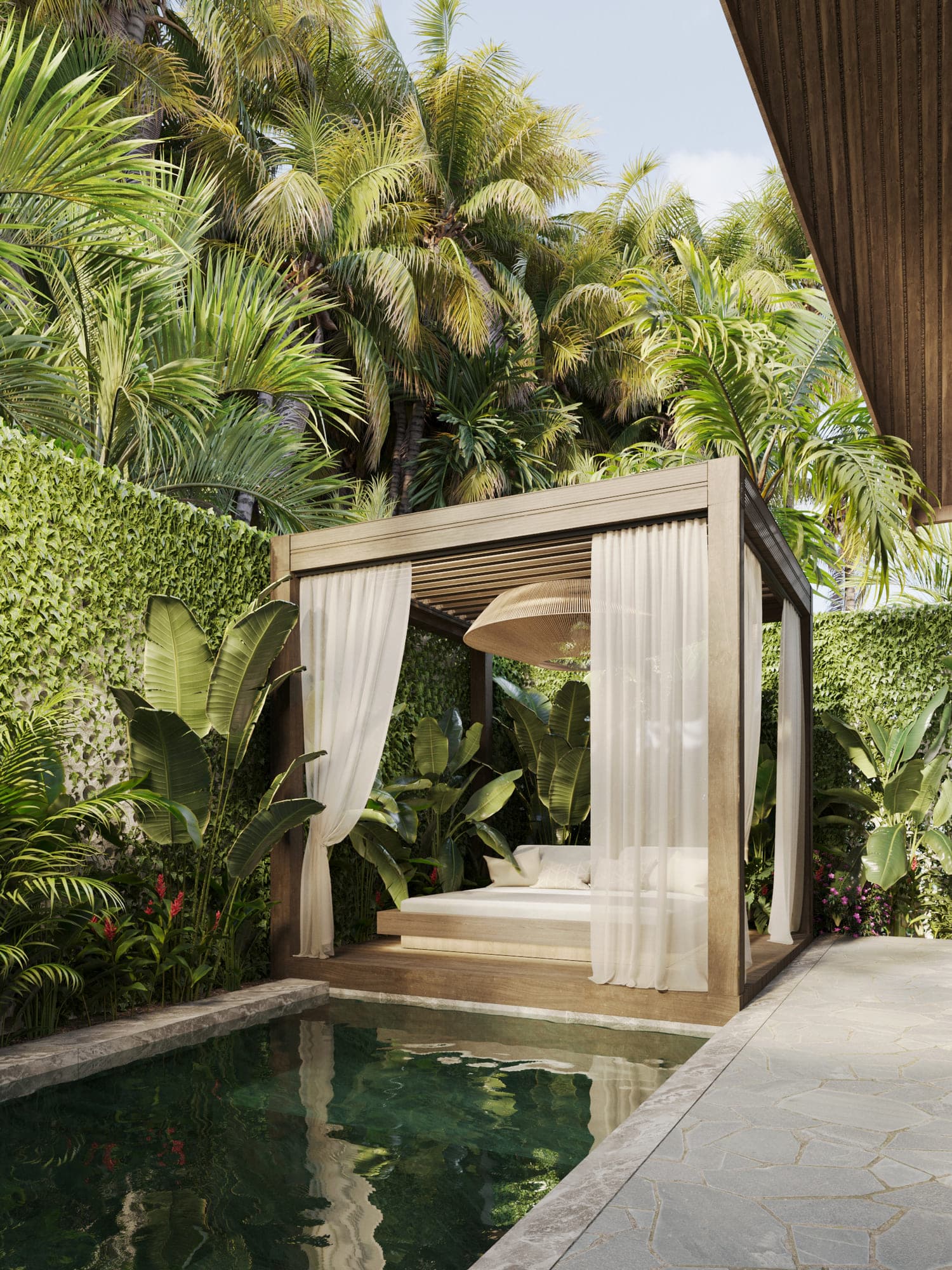 Moon Rock Villas amenity Patio with Private Pools - Gianyar, Dubai - by Big Waves Development