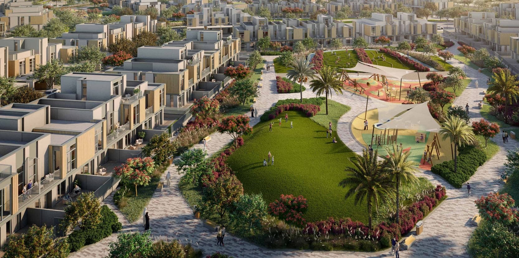 Mudon Al Ranim 1 amenity Multipurpose Lawns - Damac Hills, Dubai - by Dubai Properties