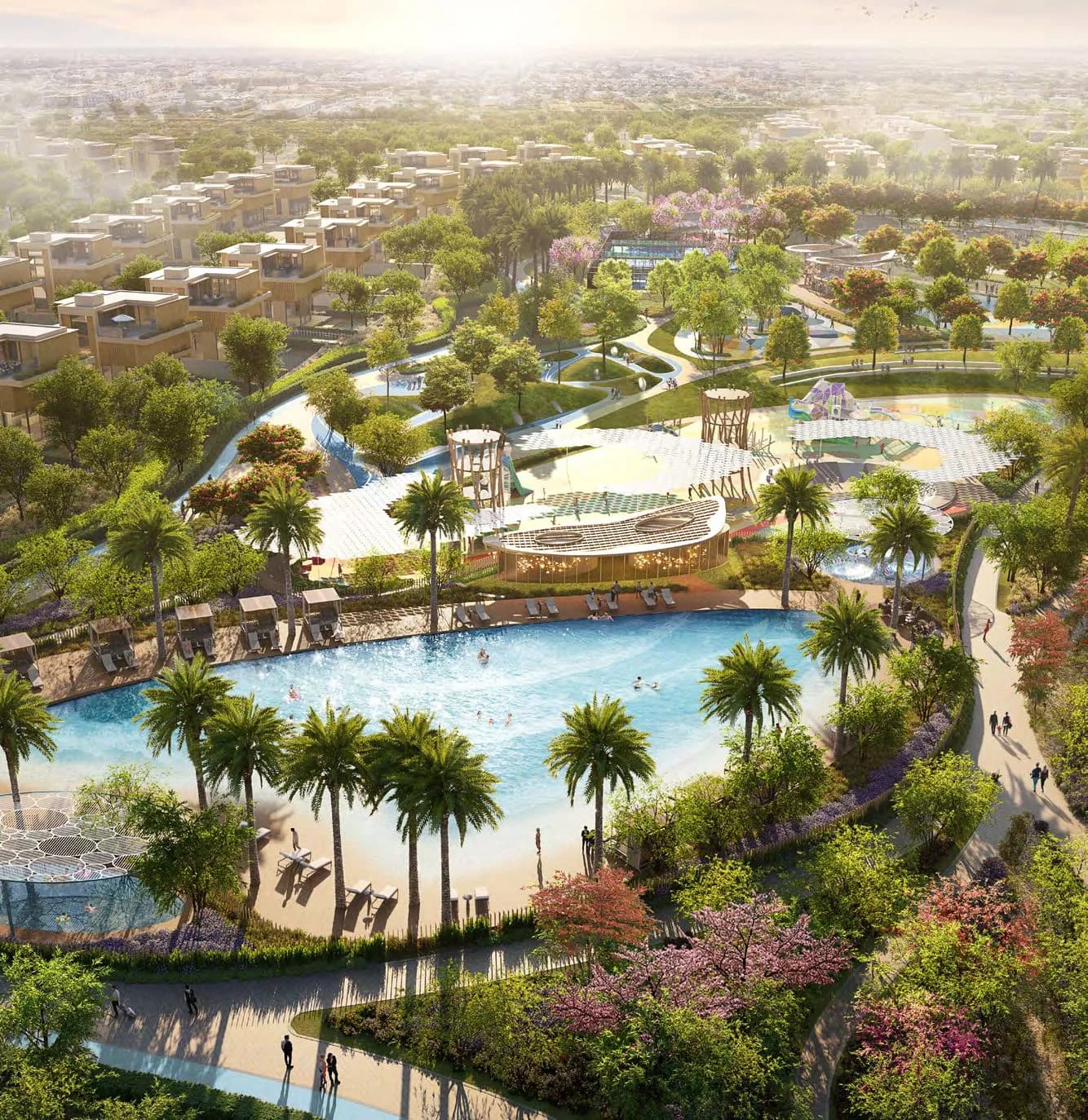 Nad Al Sheba Gardens Phase 11 amenity Wave Pool - Wadi Al Safa 3, Dubai - by Meraas
